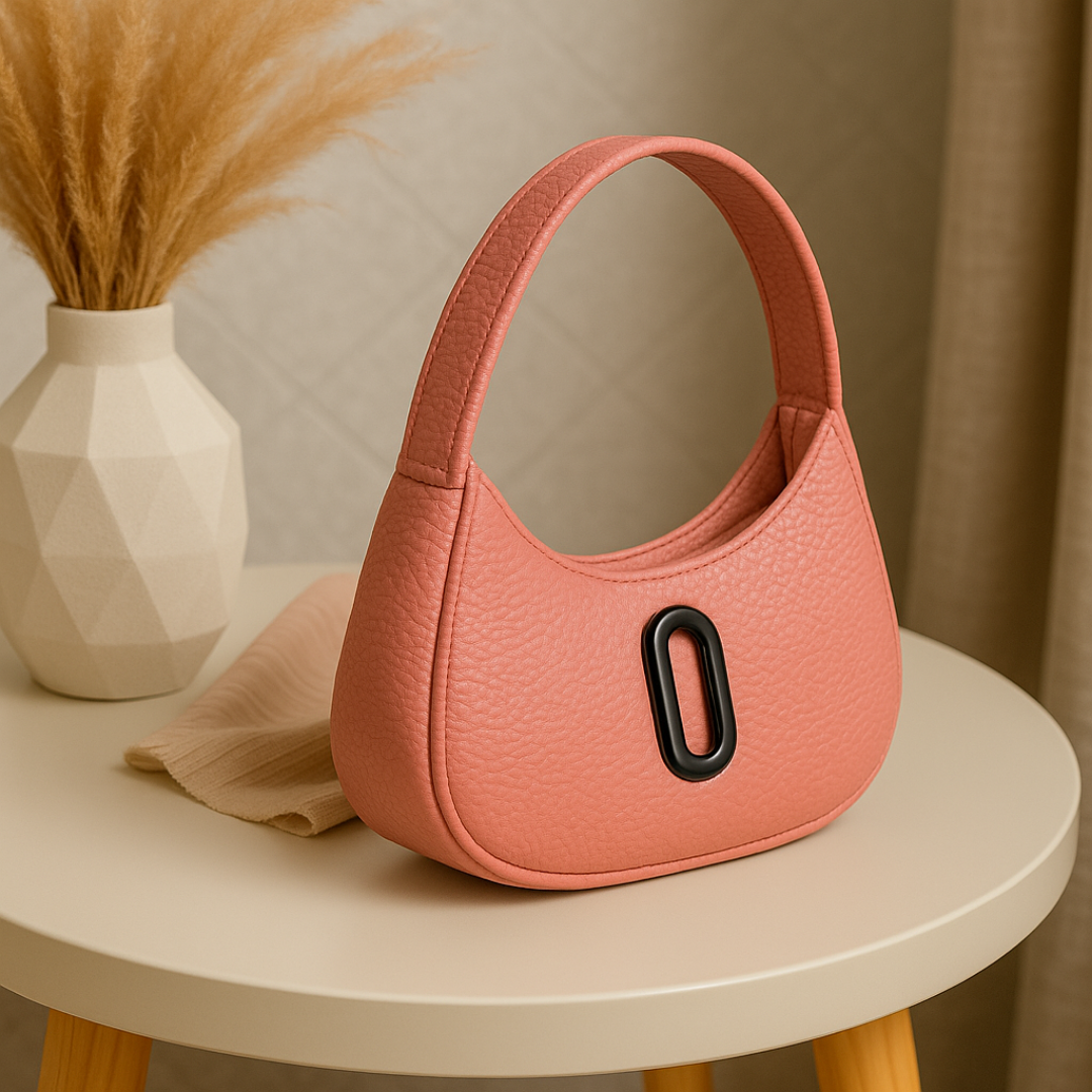 Oval Shape Shoulder Bag for Women - Premium PU Leather Stylish Handbag