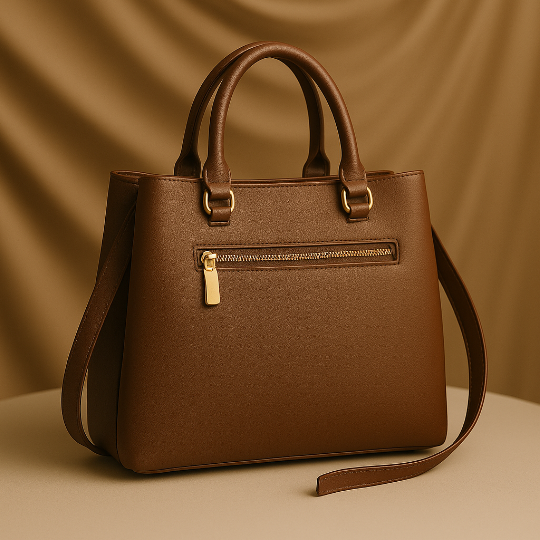 Mocha Charm Structured Tote handbag For Women