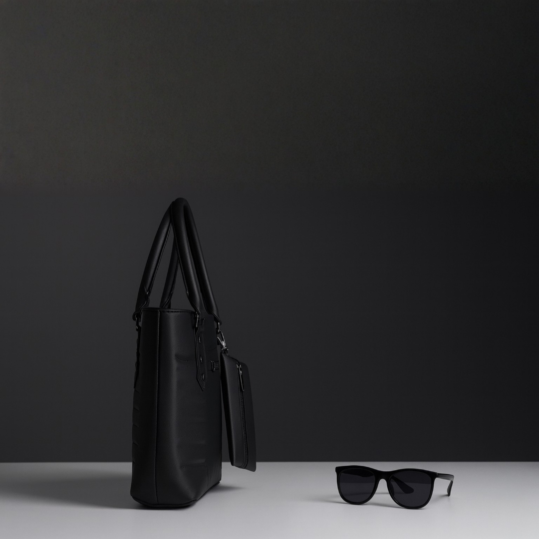 Midnight Quilted Office Handbag