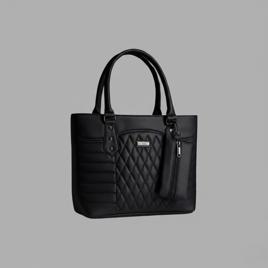 Midnight Quilted Office Handbag