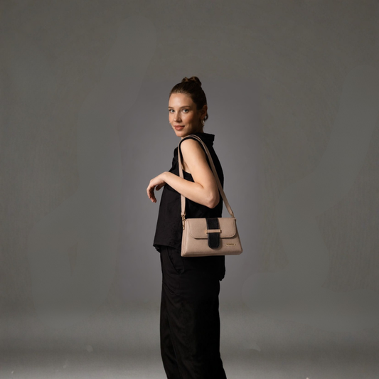 Tan Ladies Mini Sling Bag